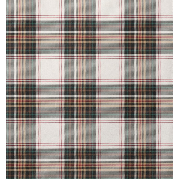 Tissu polaire doudou double face - Norwy écru noir