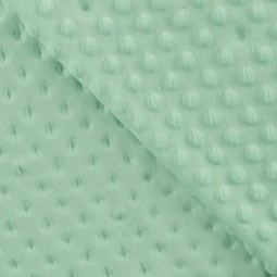 Tissu minky - Dots menthe