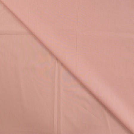 Tissu popeline coton unie - Rose poudré