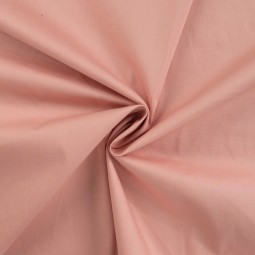 Tissu popeline coton unie - Rose poudré