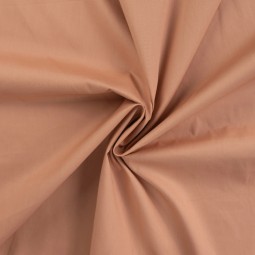 Tissu popeline coton unie - Saumon vintage