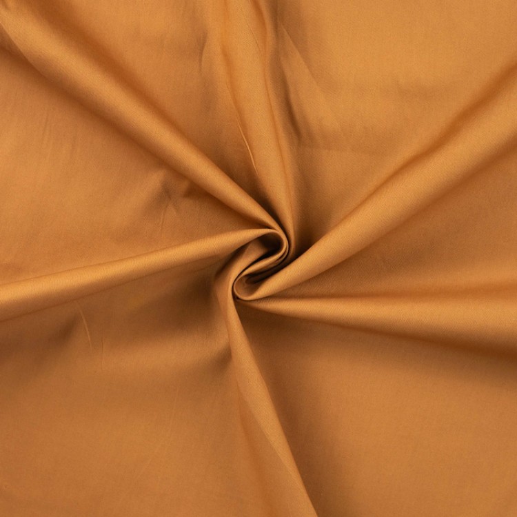 Tissu popeline coton unie - Caramel