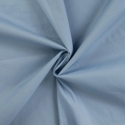 Tissu popeline coton unie - Bleu clair