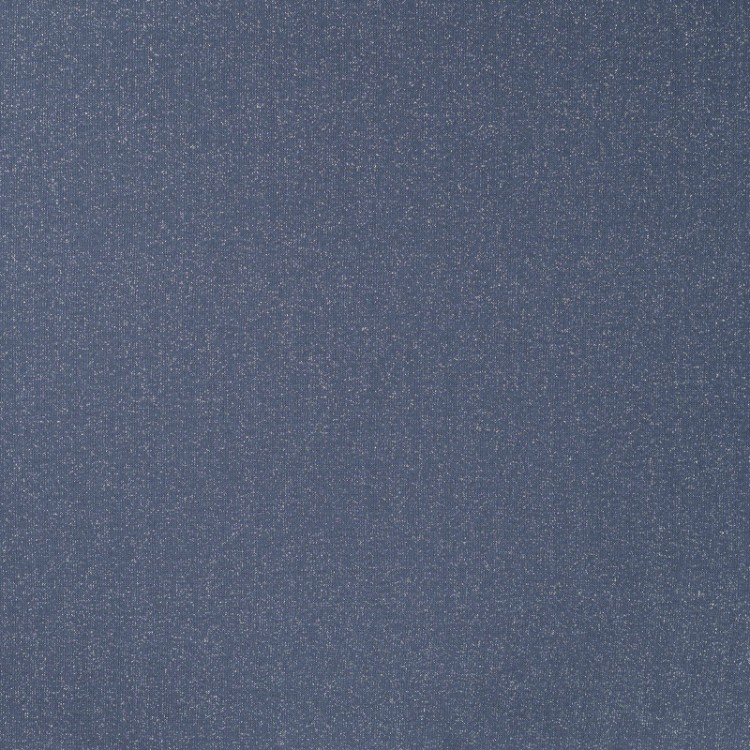 Tissu Bord-côte - Bleu jean paillettes