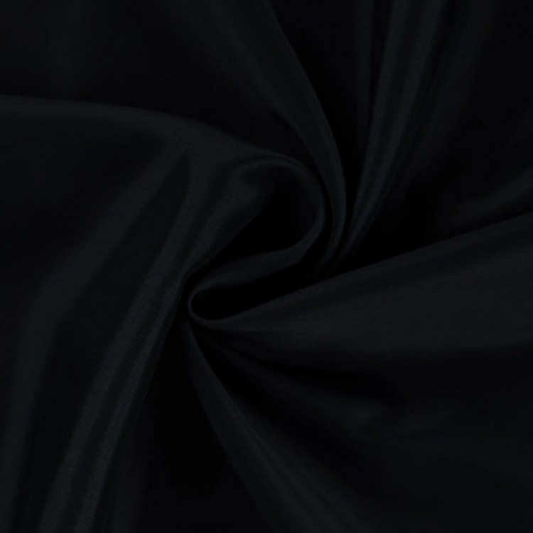 Doublure satin pongé - Noir