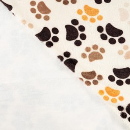 Tissu polaire doudou - Empreinte
