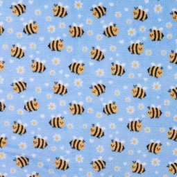 Tissu polaire doudou - Abeilles