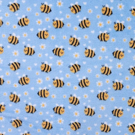 Tissu polaire doudou - Abeilles