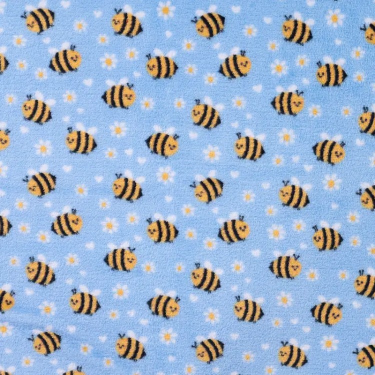 Tissu polaire doudou - Abeilles