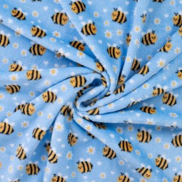 Tissu polaire doudou - Abeilles