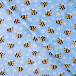 Tissu polaire doudou - Abeilles