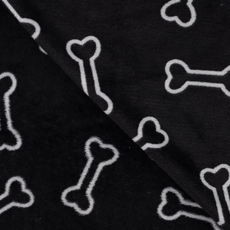 Tissu polaire doudou - Bones