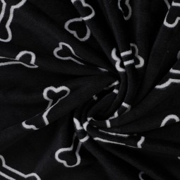 Tissu polaire doudou - Bones