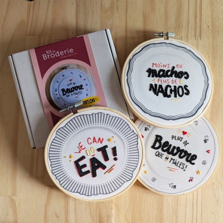 Kit de broderie - The Comptoir - Assiettes Kitchs