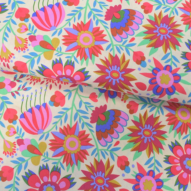 Tissu Anna Maria Horner - Allegory - Fleurs colorées