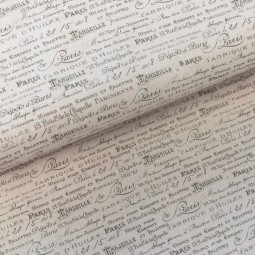 Tissu Frank Garcia - Parisian Snippets - Écritures