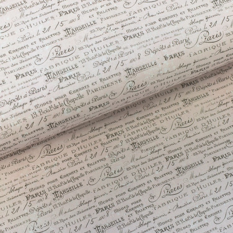 Tissu Frank Garcia - Parisian Snippets - Écritures