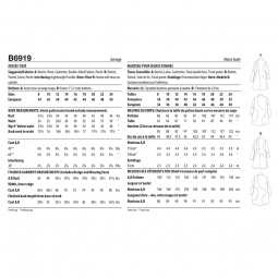 Patron Butterick 6919 - Manteau