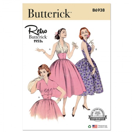Patron Butterick 6938 - Robe année 50