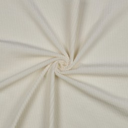 Tissu velours grosses côtes - Ecru