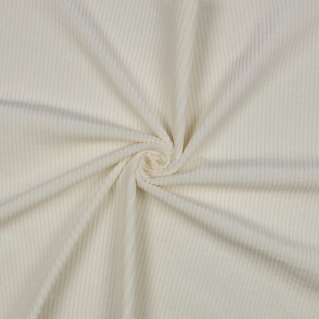 Tissu velours grosses côtes - Ecru