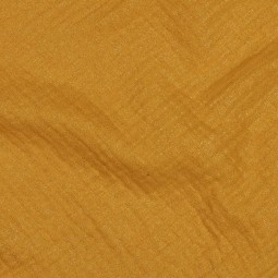 Tissu double gaze - Glitter ocre