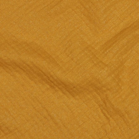 Tissu double gaze - Glitter ocre