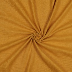 Tissu double gaze - Glitter ocre