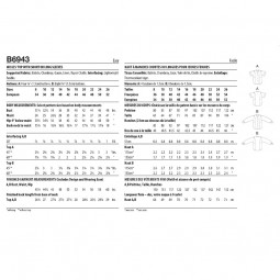 Patron Butterick 6943 - Chemise