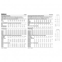 Patron Butterick 6944 - Pantalon