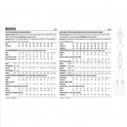 Patron Butterick 6945 - Blouse ou robe et pantalon