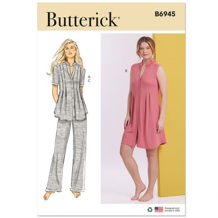 Patron Butterick 6945 - Blouse ou robe et pantalon