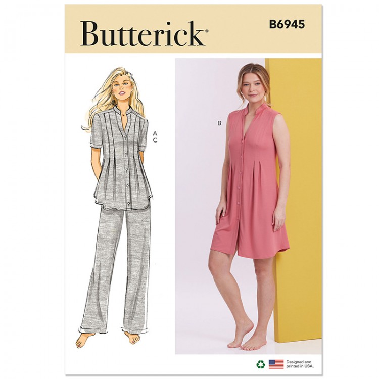 Patron Butterick 6945 - Blouse ou robe et pantalon