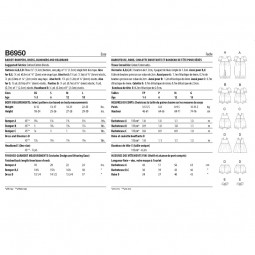 Patron Butterick 6950 - Barboteuse robe bébé