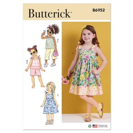 Patron Butterick 6952 - Ensemble et robe enfant