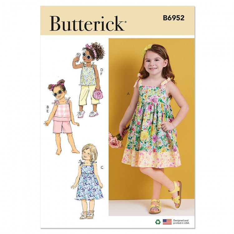 Patron Butterick 6952 - Ensemble et robe enfant