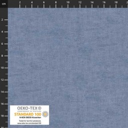 Tissu faux uni Melange - Bleu orage
