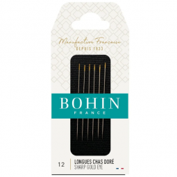 Aiguilles pour perlage et restauration de costume n°12 Bohin