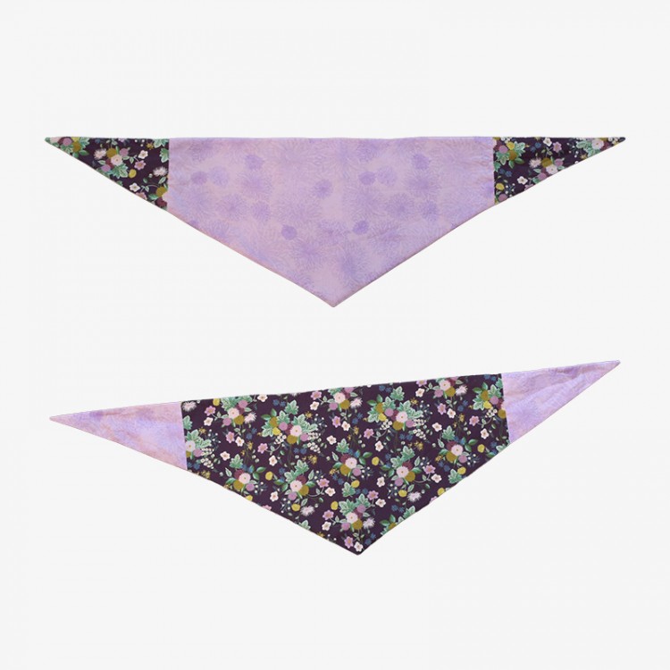 Kit de couture - Petit chèche fleur violet