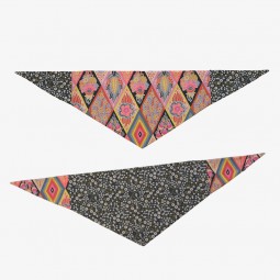 Kit de couture - Petit chèche fleur multicolore