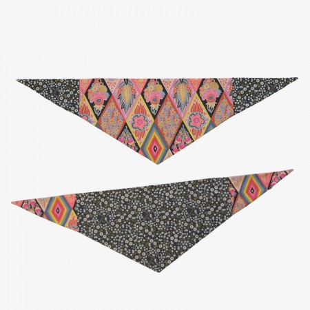 Kit de couture - Petit chèche fleur multicolore