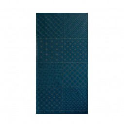 Panneaux tissu sashiko préimprimé navy