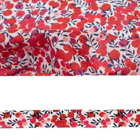 Biais Liberty® - Wiltshire rouge fuchsia