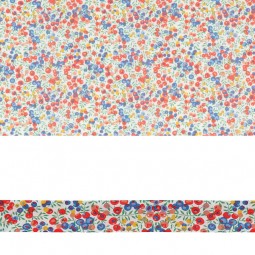 Biais Liberty® - Wiltshire rouge et bleu