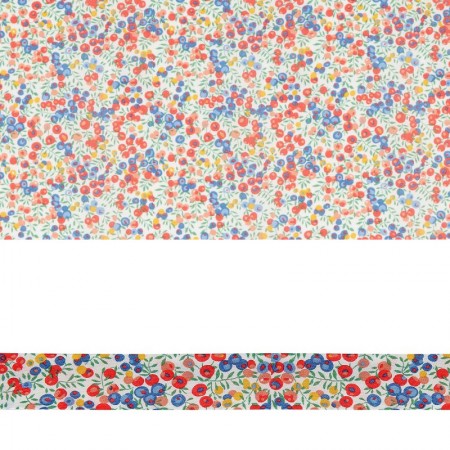 Biais Liberty® - Wiltshire rouge et bleu