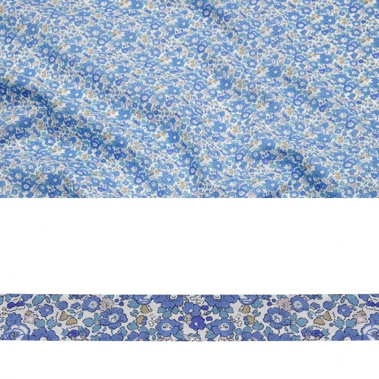 Biais Liberty® - Betsy Ann bleu