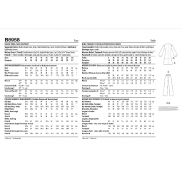 Patron Butterick 6958 - Robe et ensemble année 70