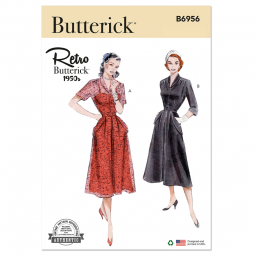 Patron Butterick 6956 - Robe année 50