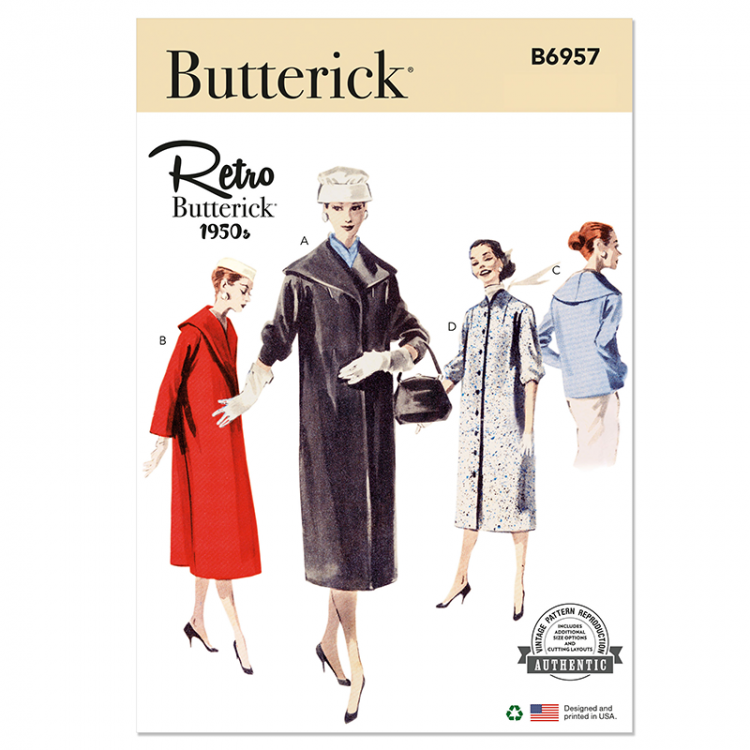 Patron Butterick 6957 - Manteau et veste année 50