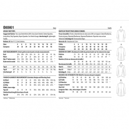 Patron Butterick 6961 - Pull tunique